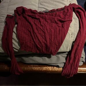 fashion nova cropped off the shoulder top